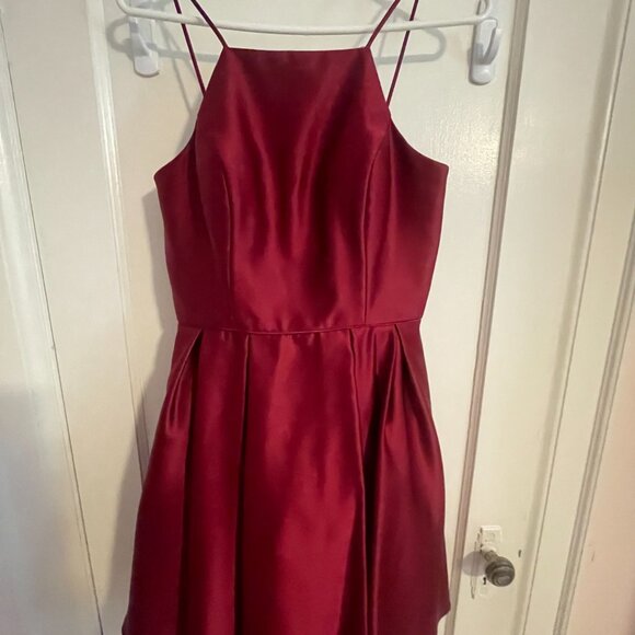 Betsy & Adam Short Red Dress A-line - Picture 3 of 7